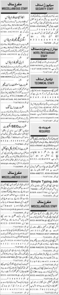 Latest Private Job In Lahore For Factory 2024